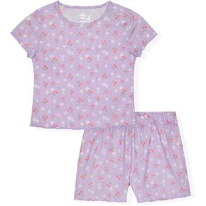 Sleep On It Girls Novelty Pajamas Set Short Sleeve & Shorts Sleepwear for Kids
