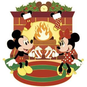 Loungefly Disney Mickey Minnie Mouse Fireplace Cocoa 3" Collector Box Pin