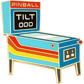Pinsanity Retro Pinball Arcade Enamel Lapel Pin