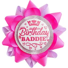 BIRTHDAY BADDIE Button, Happy Birthday Button Pins for Teens, Women and Men, Queen Tinplate Badge Pin for Birthday Party Decorations Supplies Gifts Ideas