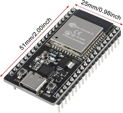 10 قطع من النوع C ESP32 ESP-32S لوحة تطوير 2.4 جيجا هرتز ثنائي الوضع واي فاي بلوتوث معالج متحكم ثنائي النواة مدمج مع هوائي ESP32s RF AMP Filter AP STA لـ Arduino IDE in Saudi Arabia
