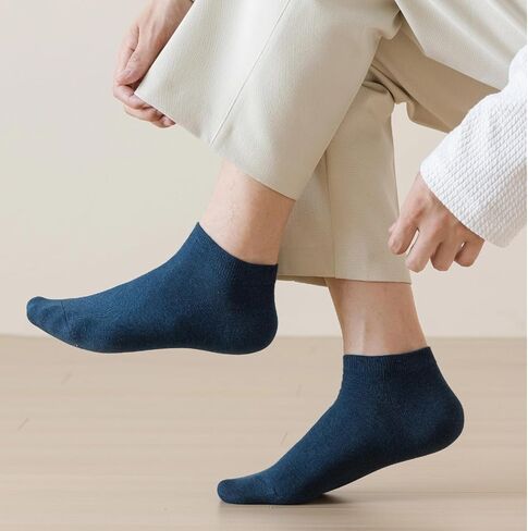 Losa Kute 6 Pairs Mens Ankle Socks Cotton Low Cut Socks for men 9-11 10-13 in Saudi Arabia