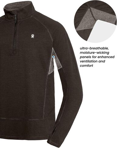 Little Donkey Andy Men's Lightweight Quarter Zip Pullover,UPF 50+ Long Sleeve Athletic Shirts for Outdoor Running Golf in Saudi Arabia
