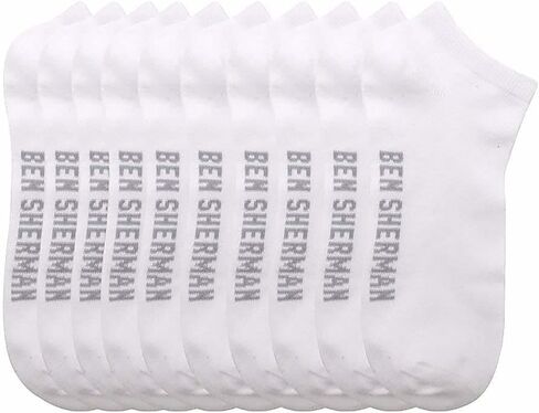 Ben Sherman Mens 10 أزواج في الكاحل الجوارب الصلبة المنخفضة-الجوارب الصلبة-Men Multi-Pack Comfort Fit Performance حجم 10-13 in Saudi Arabia