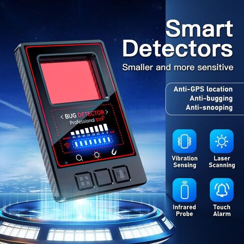 كاشف الكاميرا الخفية MCJ HX13، جهاز كشف الكاميرا المحمول المضاد للتجسس ونظام تحديد المواقع للسفر والفنادق والسيارات in Kuwait