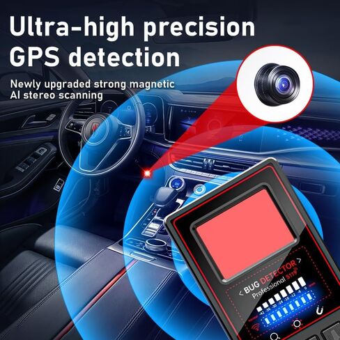 كاشف الكاميرا الخفية MCJ HX13، جهاز كشف الكاميرا المحمول المضاد للتجسس ونظام تحديد المواقع للسفر والفنادق والسيارات in Kuwait