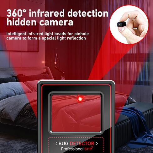 كاشف الكاميرا الخفية MCJ HX13، جهاز كشف الكاميرا المحمول المضاد للتجسس ونظام تحديد المواقع للسفر والفنادق والسيارات in Kuwait