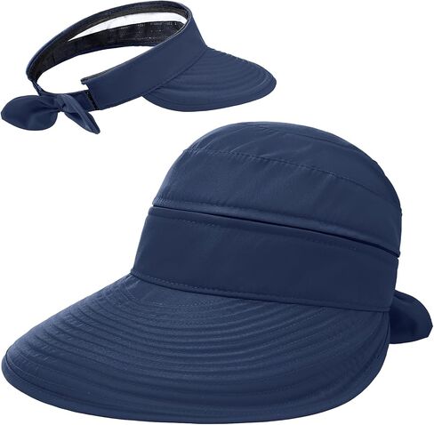 Durio Sun Hat for Women UV Protection Visor Hats Wide Brim Sun Hats Ponytail for Summer Beach Tennis Golf Garden in Saudi Arabia