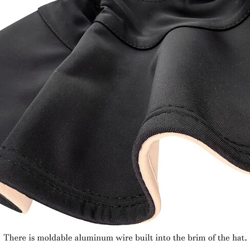 Sun Hats for Womens Wide Brim UV Protection Fishing Hats Packable Reversible Hollow Top Sun Hat for Women onytail Black in Saudi Arabia