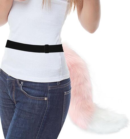 Fur Furry Plush Cat Mask Ears Paw Gloves tail Set Costume Cosplay New Year Halloween in Saudi Arabia