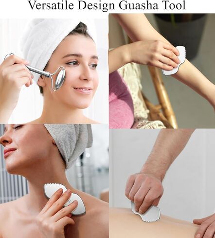Stainless Steel Gua Sha Tool & Acupuncture Pen - Deep Tissue & Trigger Point Massage Therapy - Full Body Self-Massage Acupressure Bar in Saudi Arabia