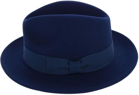 Men's Wool Felt Fedora with Grosgrain Bow Hatband in Kuwait
