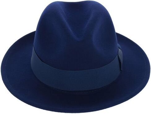 Men's Wool Felt Fedora with Grosgrain Bow Hatband in Kuwait
