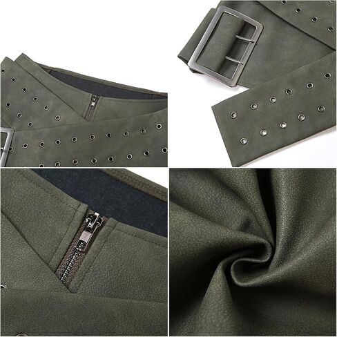 Molisry Women Cargo Skirt Bucked Belt Low Weist Slim Fit Mini Skirt Sexy Cargo Jean Skirt Club Party in Kuwait