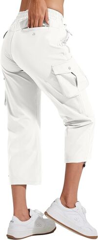 Pioneer Camp Women's Cargo Capris Hiking Pants Lightweight Quick Dry Outdoor Camping Stretch Summer Pants for Women Casual in Kuwait