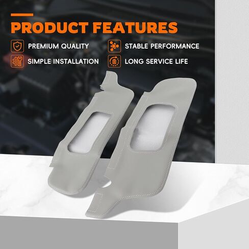 بالنسبة إلى Ford Mustang 1994-2004 زوج من السوداء السوداء جلود شمس السائق الأيسر والركاب الأيمن غطاء شمس السيارة in Kuwait