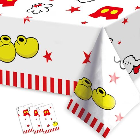 2pcs Cartoon Plastic Disposable Tablecloths 87x51 Inches Table Cover Kids Boys Birthday Party Table Decors Baby Shower Infans Toddles 1-3 Decoration Supplies in Saudi Arabia