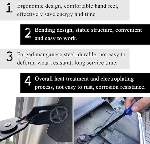 3 PCS Auto Clip Pliers Set and Fastener Remover, Car Trim Removal Tool Pry Tool Kit with Storage Bag, Door Panel Upholstery Fastener Rivet Remover Kit, Car Accessories (Red) in Kuwait