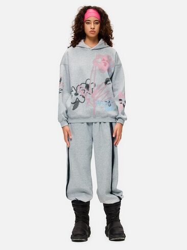 Aelfric Eden Womens Oversized Graphic Hoodies Cartoon Graffiti Print Hoodie Hooded Sweatshirt Unisex Long Sleeve Pullover in Saudi Arabia