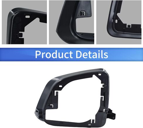 Fits For Tesla Model Y Right Passenger Side Wing Mirror Cover and Mirror Frame Set Rearview Lower Holder Tray Cap Housing 2021-2024(right side black) in Kuwait