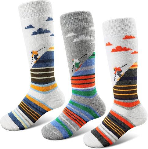 Cimkiz Ski Socks Kids Winter Warm Thermal Snow Socks, Skiing Snowboarding Skating for Toddler Boys and Girls 2 Pairs/3 Pairs in Saudi Arabia