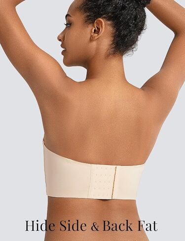 Strapless Bra Push Up Padded Deep V Plunge Bras for Women,Longline Underwire Support Anti-Slip in Kuwait