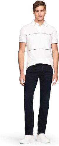 Tommy Hilfiger Men's Short Sleeve Casual Polo Shirts in Regular Fit with Stripe Designs in Saudi Arabia