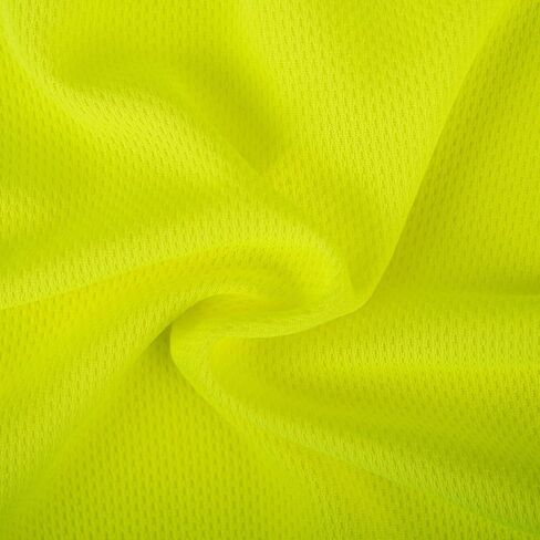First Class Men's High Visibility Regular Fit Security and Plain Polo Shirt with Reflective Stripes Yellow/Lime ANSI in Saudi Arabia