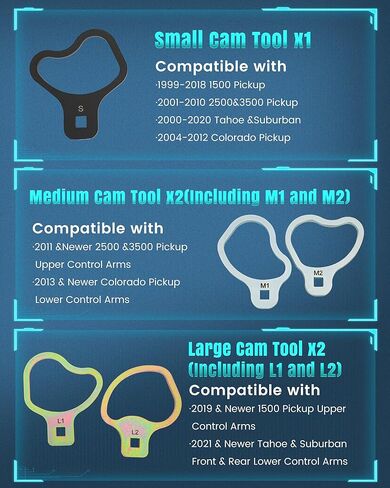 41620 6 PCS Caster Kit ، الوقاية من الصدأ ، تسهيل تركيب مجموعة Caster Camber Tet متوافقة مع كاميرات أذرع التحكم في جنرال موتورز - مساعد جيد لتصحيح الانحرافات in Kuwait