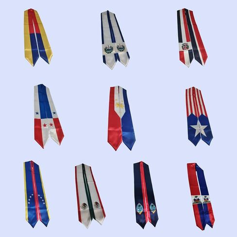 National Flag Graduation Stole Class of 2025 Satin Sash Perfect for Graduates Keepsake 72" Memorial Accessory for Students in Saudi Arabia