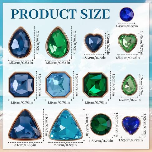 Charms for Bogg Bag, Colourful Jewelry Gems Decoration Charms for Bogg Bag, Bling Bag Accessories Charm Compatible with Simply Southern Beach Bag, Rhinestone Crystal Bag Insert for Women Beach Tote Bags (26 Pcs) in Kuwait