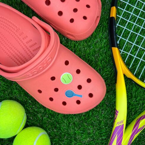 Tennis Pickleball Shoe Charms for Crocs – Fun Accessories Compatible with Crocs Shoes for Kids and Adults, Shoe Charms, 2-Pack, Unisex, Water Resistant, Cute Pickleball Gifts for Adults and Children in Saudi Arabia