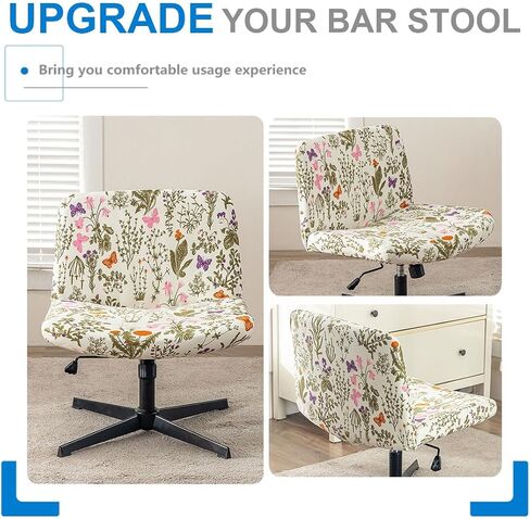 Levoberger archless Criss Cross Office Desk Chair Cover Slippercovers Printed Datile Desk Craf in Kuwait