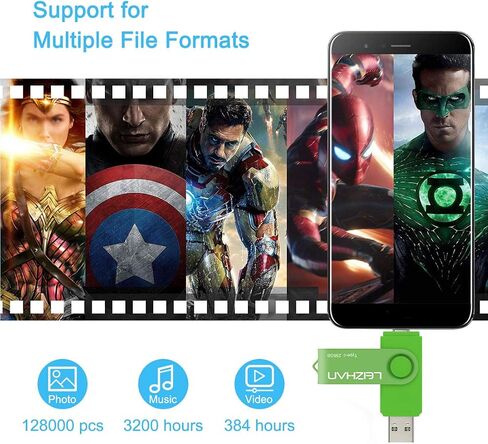 محرك فلاش Leizhan 32 جيجا USB-C، محرك أقراص USB من النوع C 3.0 لهاتف Samsung Galaxy Note10، S10، Note 9، S9، Note 8، S8، Google Pixel، أحمر in Kuwait