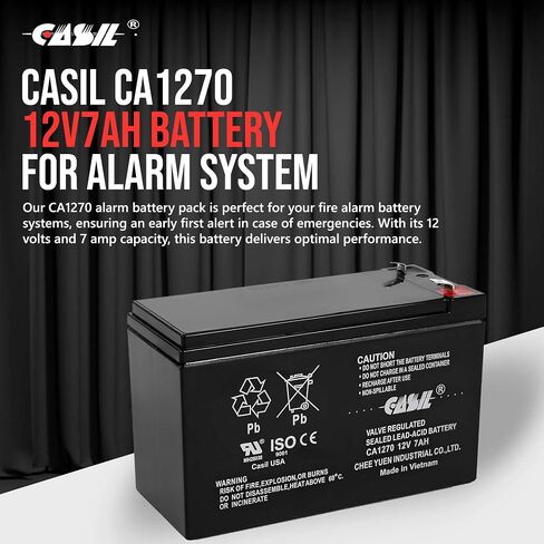 Casil 12V 9Ah F2 Terminal Replacement Battery Compatible with APC UPS Computer Backup Power (BX1300LCD), APC Back-UPS NS 1250 2 Pack in Kuwait