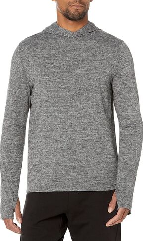 Amazon Essentials Men's Active Quick Dry Tech Stretch Longeved مقنعين قميصًا in Saudi Arabia