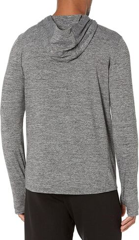 Amazon Essentials Men's Active Quick Dry Tech Stretch Longeved مقنعين قميصًا in Saudi Arabia