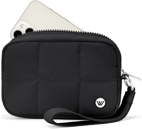 WESTBRONCO Puffer Wristlet Wallets for Women Nylon Wallet with Zipper Quilted Purse for Travel Credit Card Holder Phone in Saudi Arabia