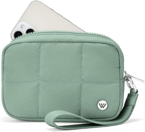 WESTBRONCO Puffer Wristlet Wallets for Women Nylon Wallet with Zipper Quilted Purse for Travel Credit Card Holder Phone in Saudi Arabia