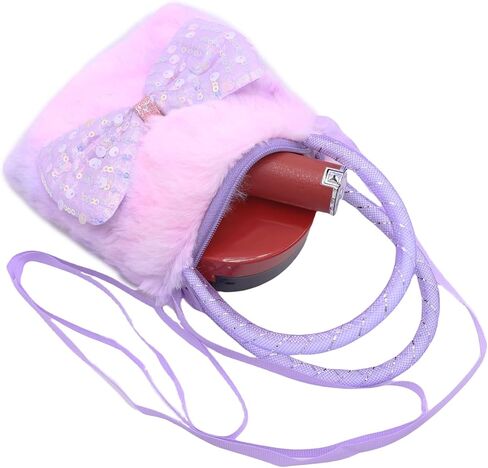 JASASCCEL Girls Kids Fluffy Fuzzy Unicorn Crossbody Purse Cute Animal Rainbow Tie Dye Plush Shoulder Bag Coin Purse in Saudi Arabia