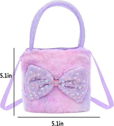 JASASCCEL Girls Kids Fluffy Fuzzy Unicorn Crossbody Purse Cute Animal Rainbow Tie Dye Plush Shoulder Bag Coin Purse in Saudi Arabia