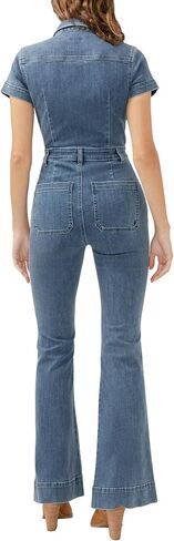 Silver Jeans Co. Womens 70s Flare Leg Denim Jumpsuit in Saudi Arabia