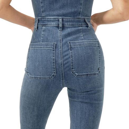 Silver Jeans Co. Womens 70s Flare Leg Denim Jumpsuit in Saudi Arabia