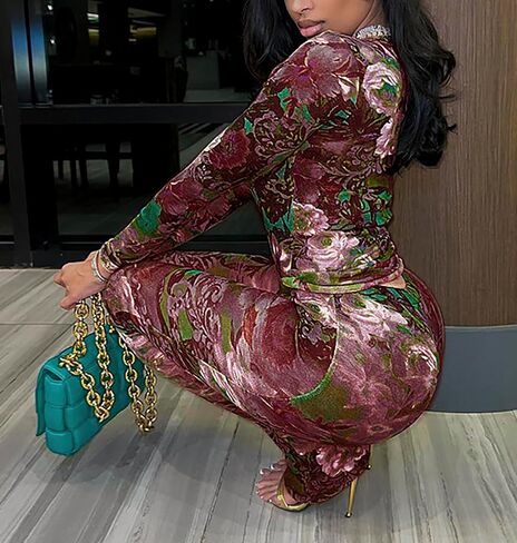 نساء acelyn مثير من قطعتين من قطعتين شبكة مطبوعة bodycon السراويل اندلاء مجموعات نادي الخروج in Saudi Arabia