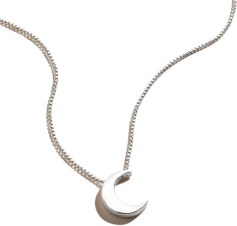 Alex and ANI Path of Symbols Adjustable Necklace for Women, Moon Pendant, Sterling Silver, 15 to 18 in in Saudi Arabia