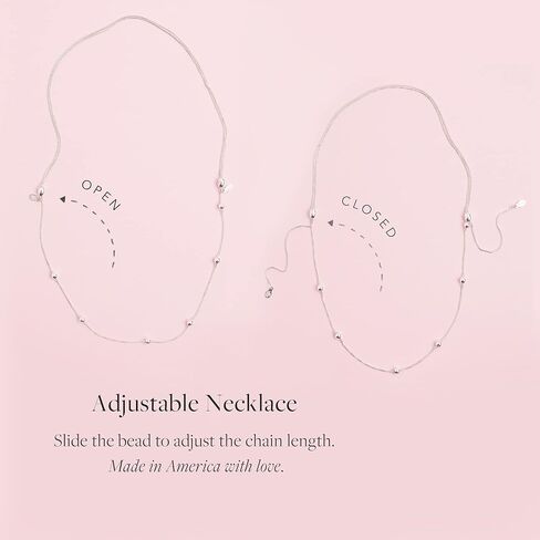 Alex and ANI Path of Symbols Adjustable Necklace for Women, Moon Pendant, Sterling Silver, 15 to 18 in in Saudi Arabia