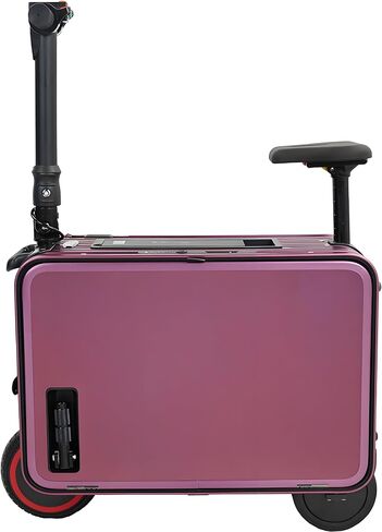 30L Electric Luggage Smart Riding Scooter Suitcase 20 Inch for Traval with Seat and LED Light, Long battery life and Durable (Black) in Saudi Arabia