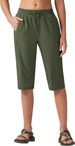 Willit Womens 15" Long Shorts Below Knee Length Capri Hiking Cargo Lightweight Quick Dry Water Resistant Zipper Pocket in Saudi Arabia