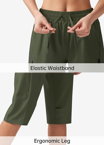 Willit Womens 15" Long Shorts Below Knee Length Capri Hiking Cargo Lightweight Quick Dry Water Resistant Zipper Pocket in Saudi Arabia