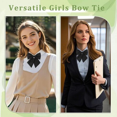 Solid Color Bow Tie for Women Gril, Adjustable Women Bow Tie, Pre-Tied Bowtie for Uniform School Party Cosplay Prom in Saudi Arabia